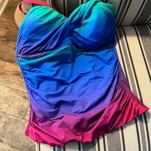 Bleu Rod Beattie Pink and Blue Swimsuit